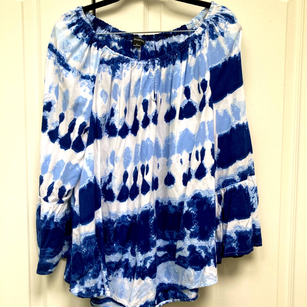 Tie dye blue blouse